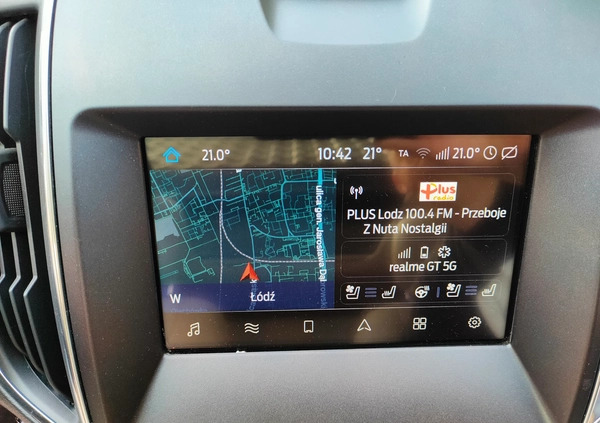 Ford EDGE cena 99000 przebieg: 74500, rok produkcji 2017 z Łódź małe 781